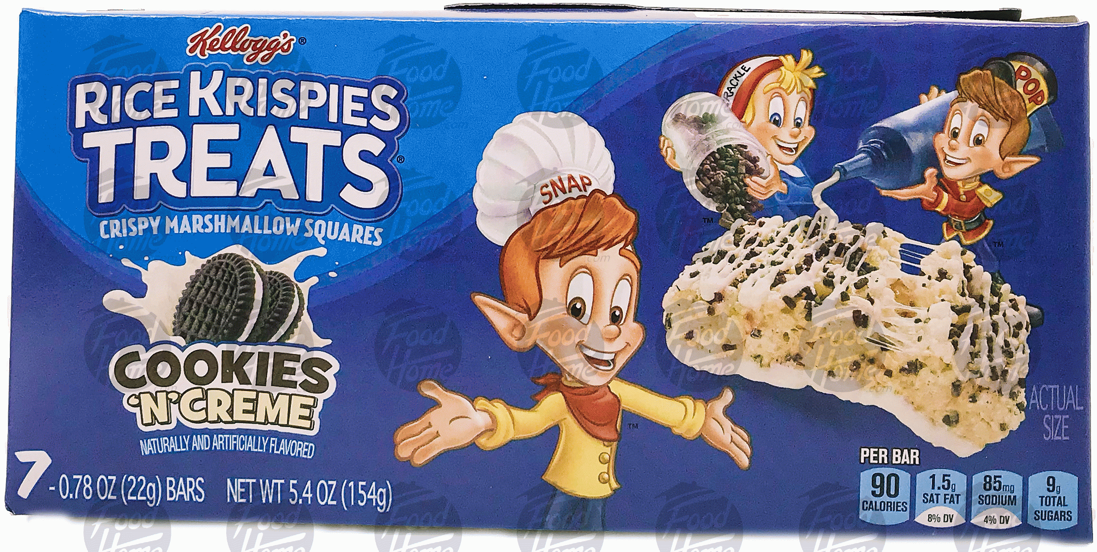 Rice Krispies  cookies 'n' creme crispy marshmallow squares, 7 pk, box Full-Size Picture